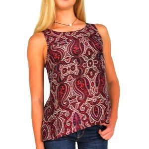 Ella Moss Paisley Back Pleat Tank (NWT!)
